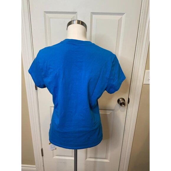 OFF-WHITE c/o Virgil Abloh Blue Scribble Logo Short Sleeve T-Shirt Size Large - Picture 5 of 6